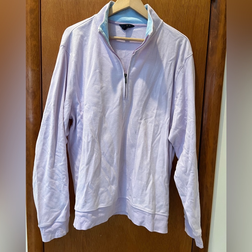 Brooks Brothers Light Purple Quarter-Zip Pullover